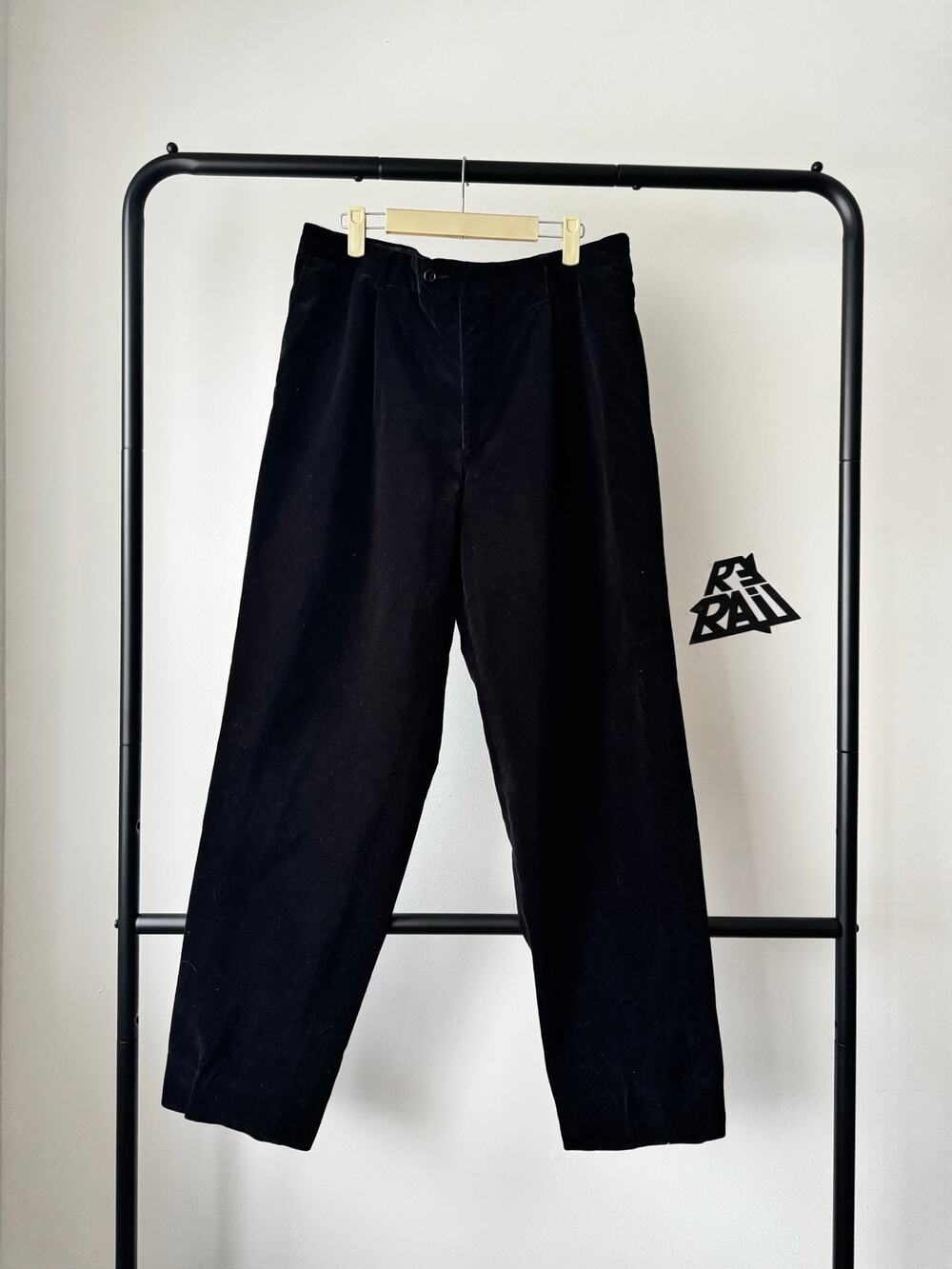 Kenzo Homme Corduroy Wide Pants Black 54
